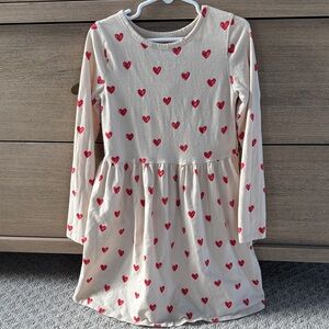 H&M Heart Patterned Cream Dress for Kids